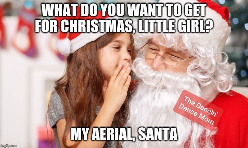 Little Girl asking Santa for her aerial