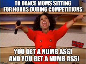 Oprah Sitting Numb Ass Competition | The Dancing Dance Mom