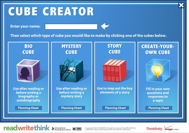 Cube Creator Read Write Think