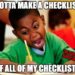 Checklists of my checklists
