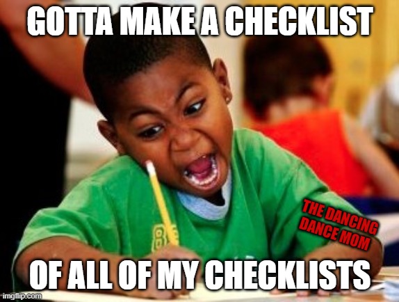 Checklists of my checklists