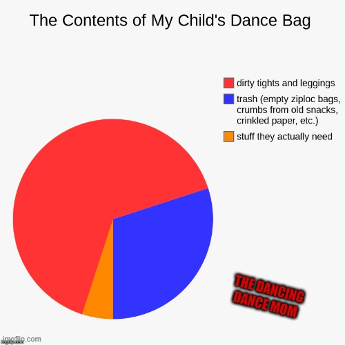 Contents of a dancer's bag