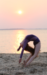 Dancer Backbend at Sunset