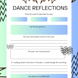 Dance Reflections printable