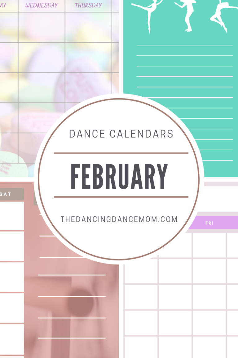 Fabulous February Dance Calendars | The Dancing Dance Mom