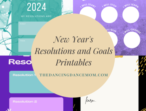 New Year's Resolutions and Goals printables