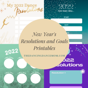 New Year's Resolution Printables for Dancers