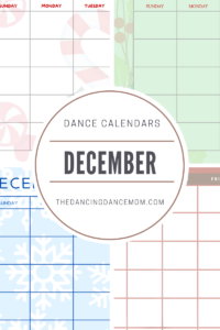 Dandy December Dance Calendars | The Dancing Dance Mom