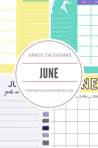 June Dance Calendar Collage