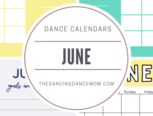 June Dance Calendar Collage